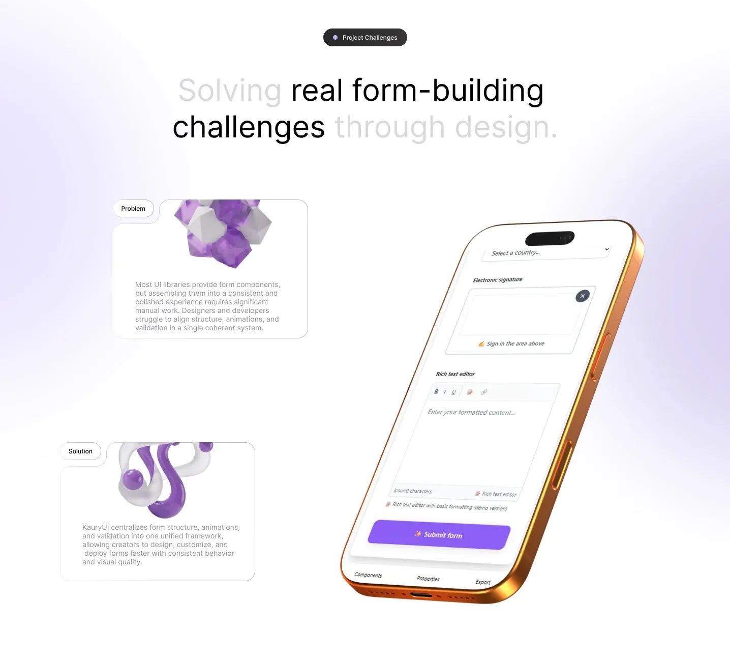 KauryUI — A Modern UI Framework, visuel 3