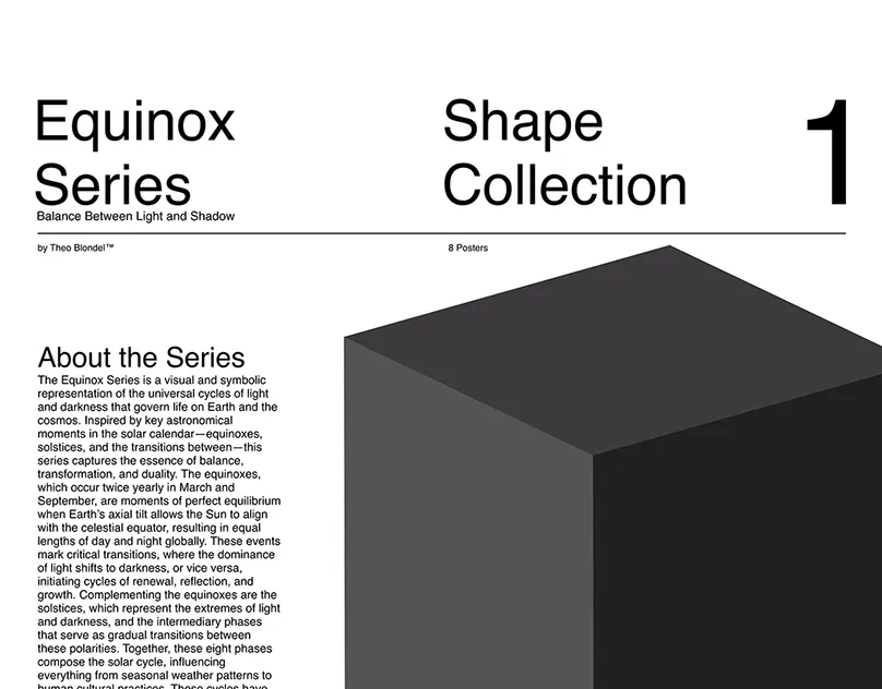 Photographie en clair-obscur de la série Equinox
